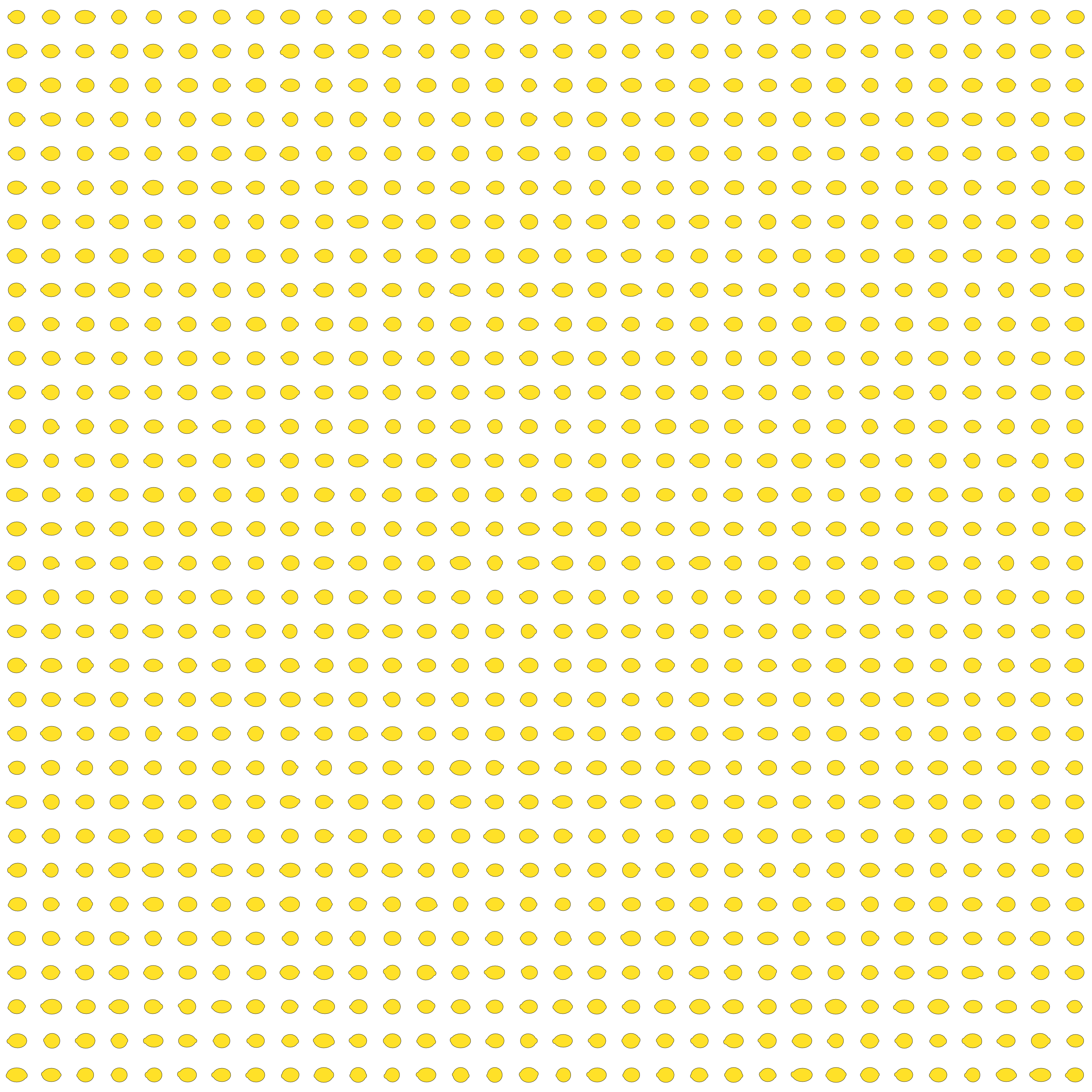 A grid of small illustrations of yellow lemons.